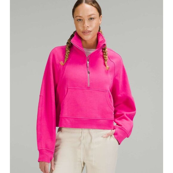 Lululemon Scuba Oversized Funnel Neck Half Zip Sonic Pink XS/S - Picture 1 of 9